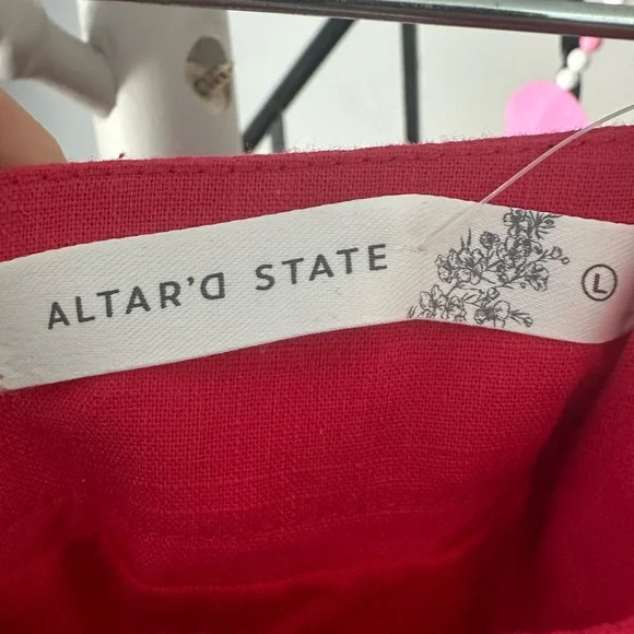 Altar'd State Red Maxi Skirt